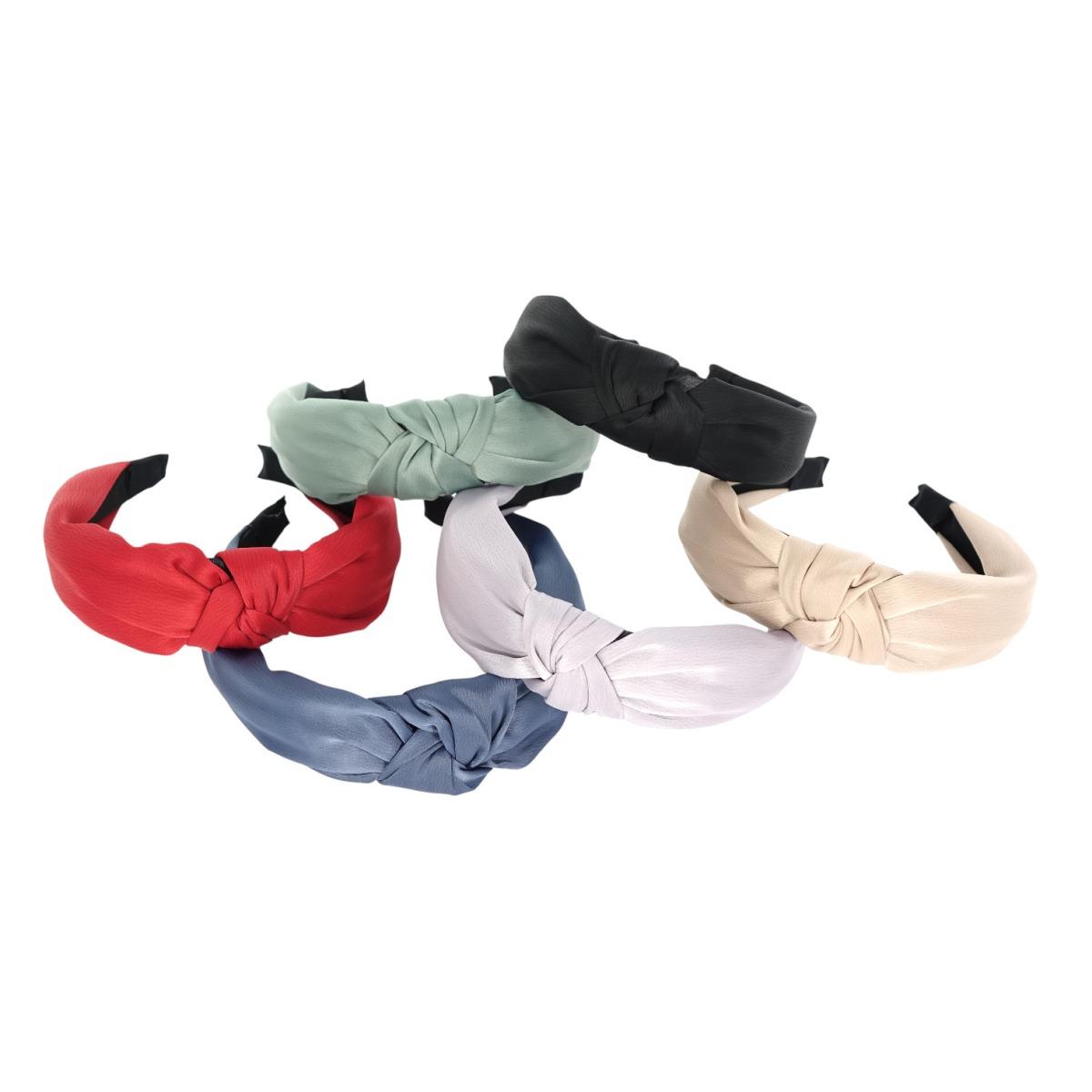 Cerchietto per capelli con nodo in tessuto colori assortiti Lill