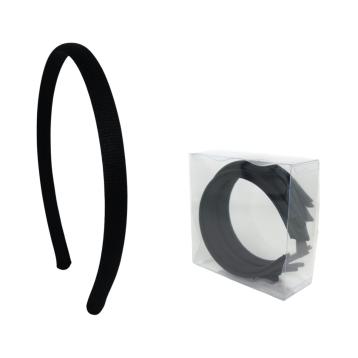 Cerchietto per capelli lycra 1 cm nero in nylon Lillà