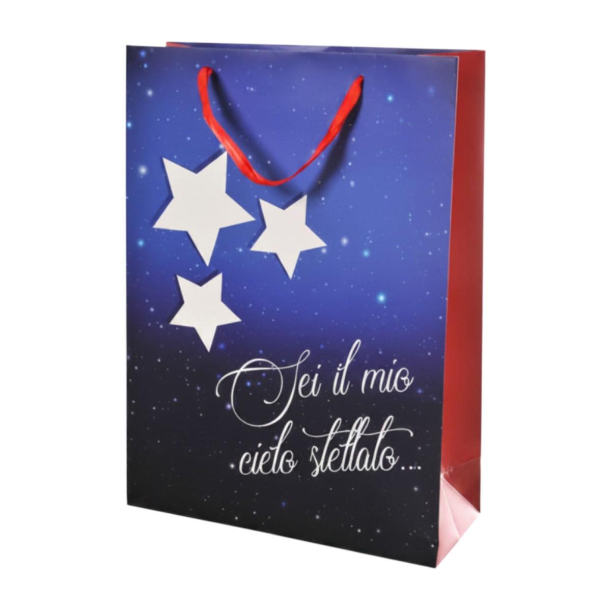Shopper in carta 18 x 23 x 10 cm fantasia san valentino
