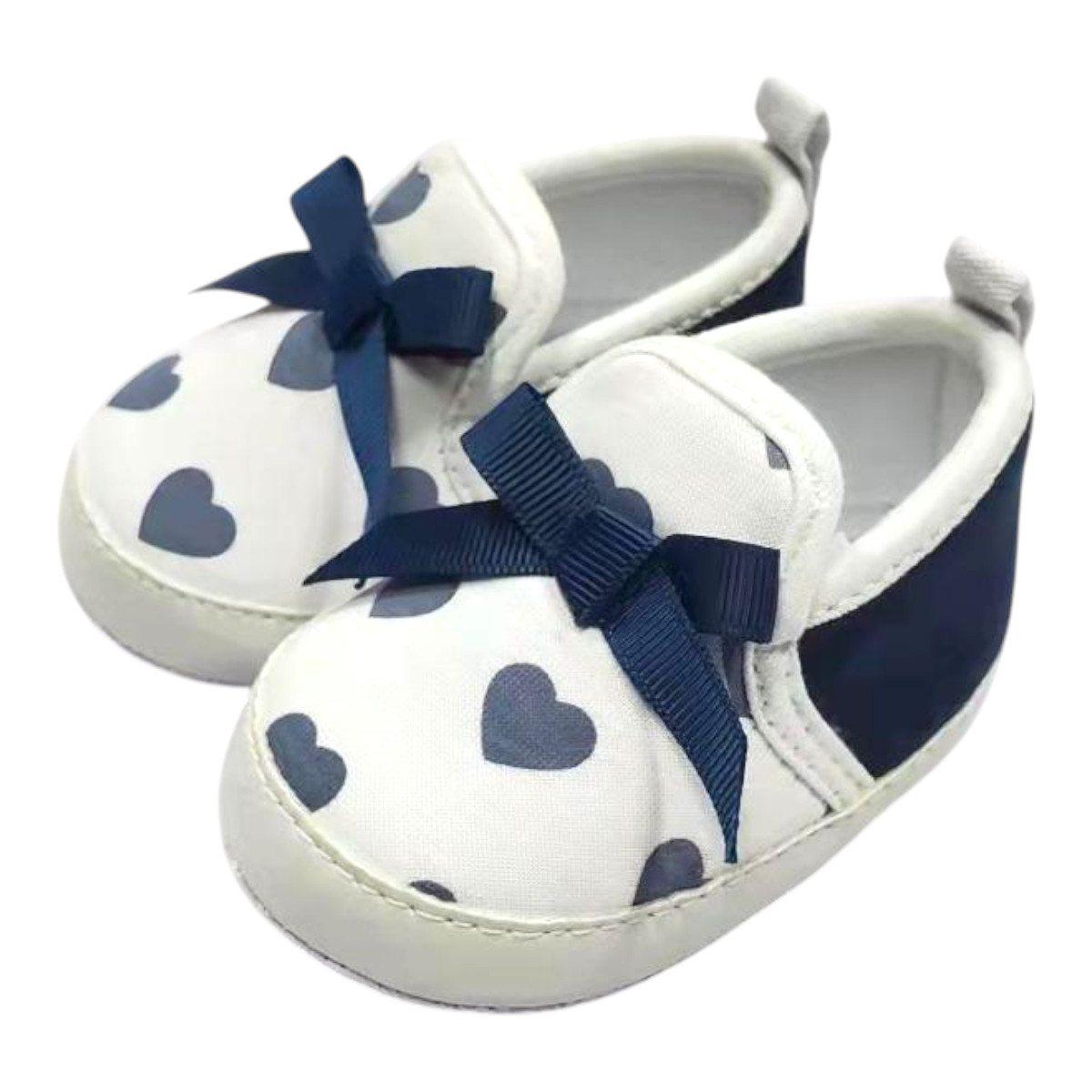 Scarpette tennis tela bimba con cuori Graziella