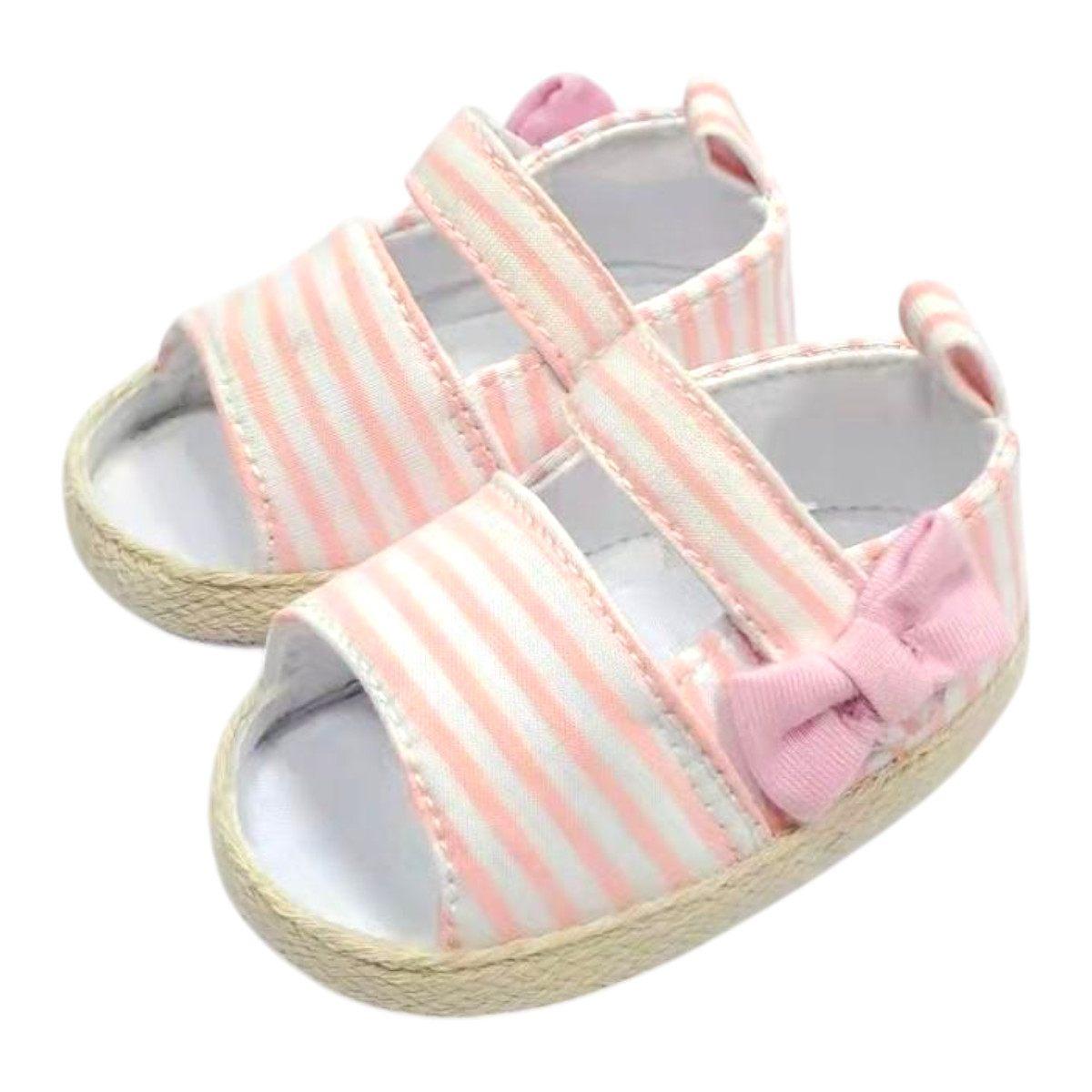 Scarpette sandalo bimba tessuto rigato Graziella