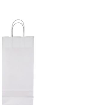 Shopper in carta portabottiglie h.39 x l.14 x p.8,5 cm colore bianco