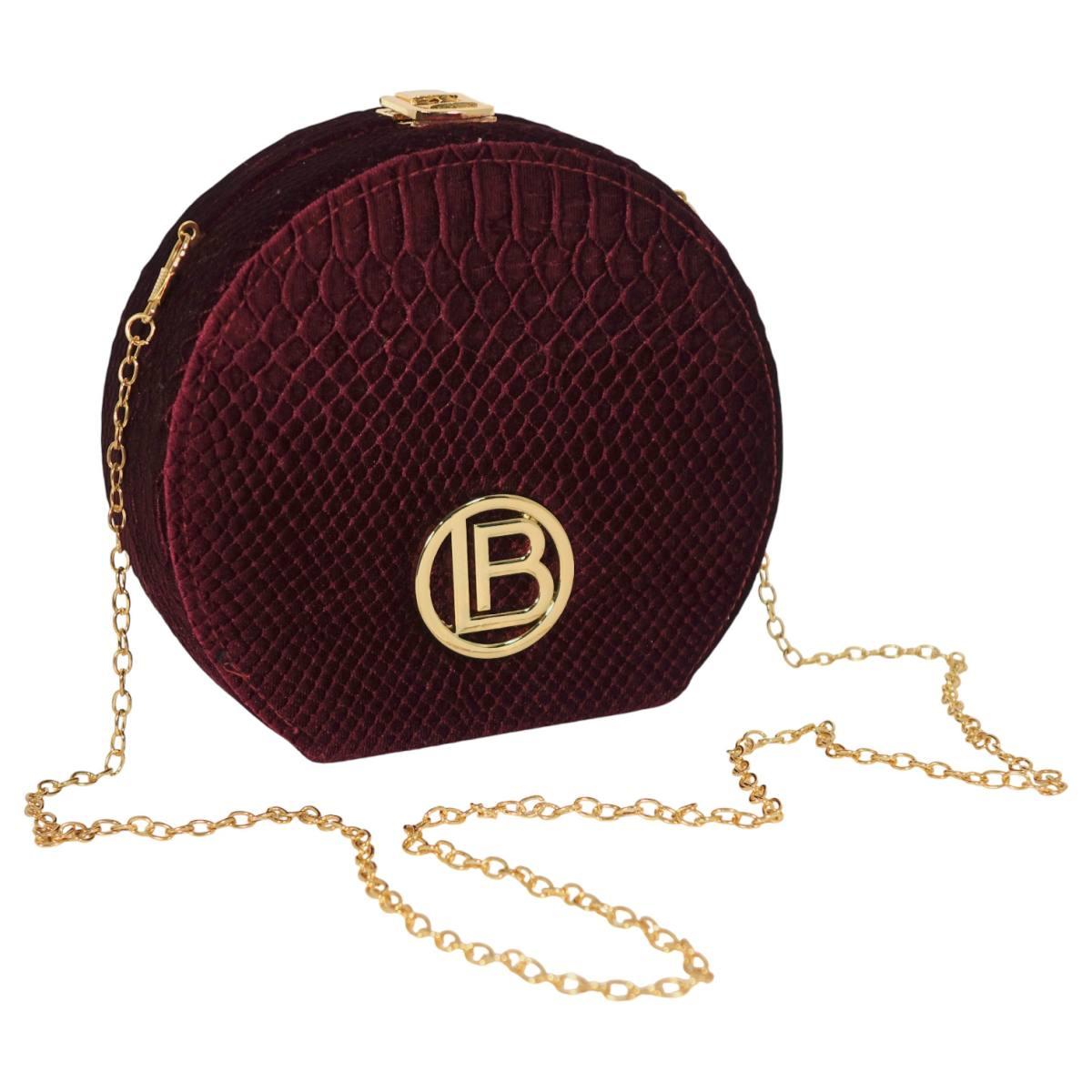 Borsa donna circolare da cerimonia in velluto Laura Biagiotti