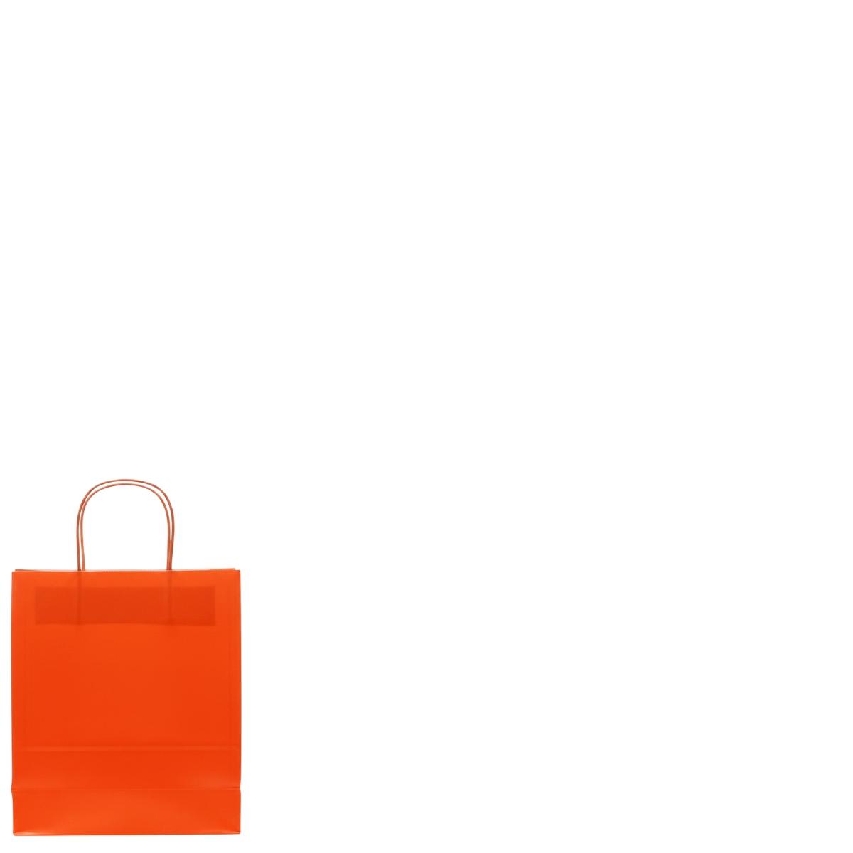 Shopper in carta h.21,5 x l.14 x p.8,5 cm colore arancione