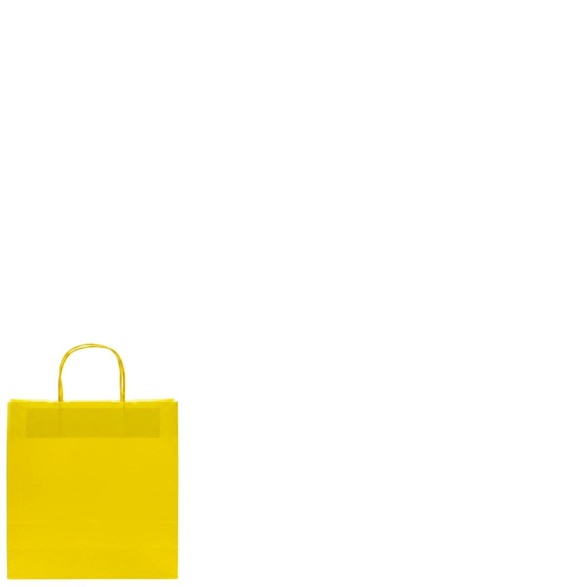 Shopper in carta h.21,5 x l.14 x p.8,5 cm colore giallo