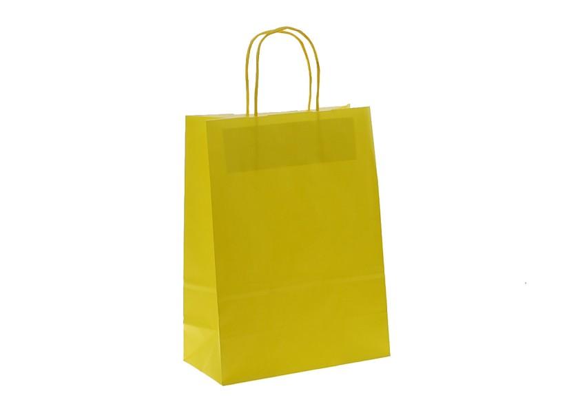 Shoppers carta h24xl18xp8 cm. colore giallo