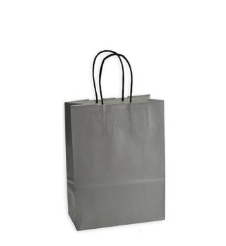 Shopper in carta h.24 x l.18 x p.8 cm colore grigio