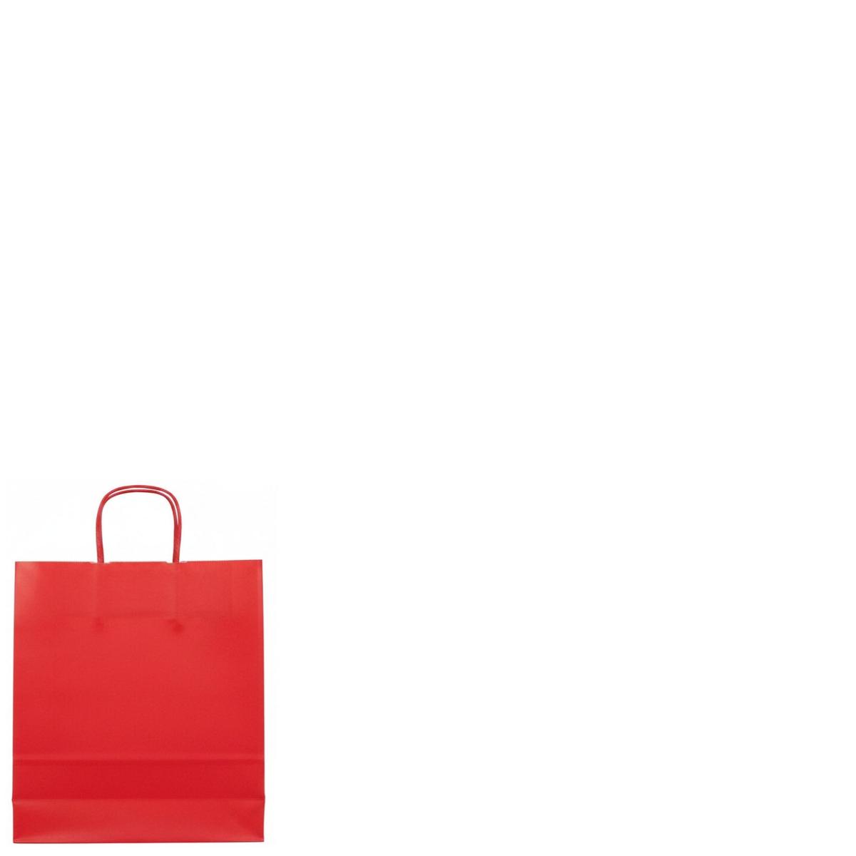 Shopper in carta h.24 x l.18 x p.8 cm colore rosso