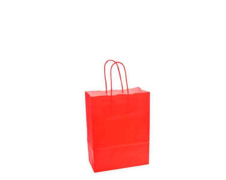 Shoppers carta colore rosso H24 L18 P8