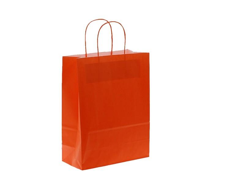 Shoppers in carta colore arancio h 29 X l 22 X p10