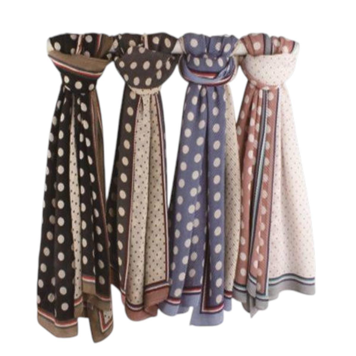 Sciarpa donna in poliestere pois e righe Coveri Collection