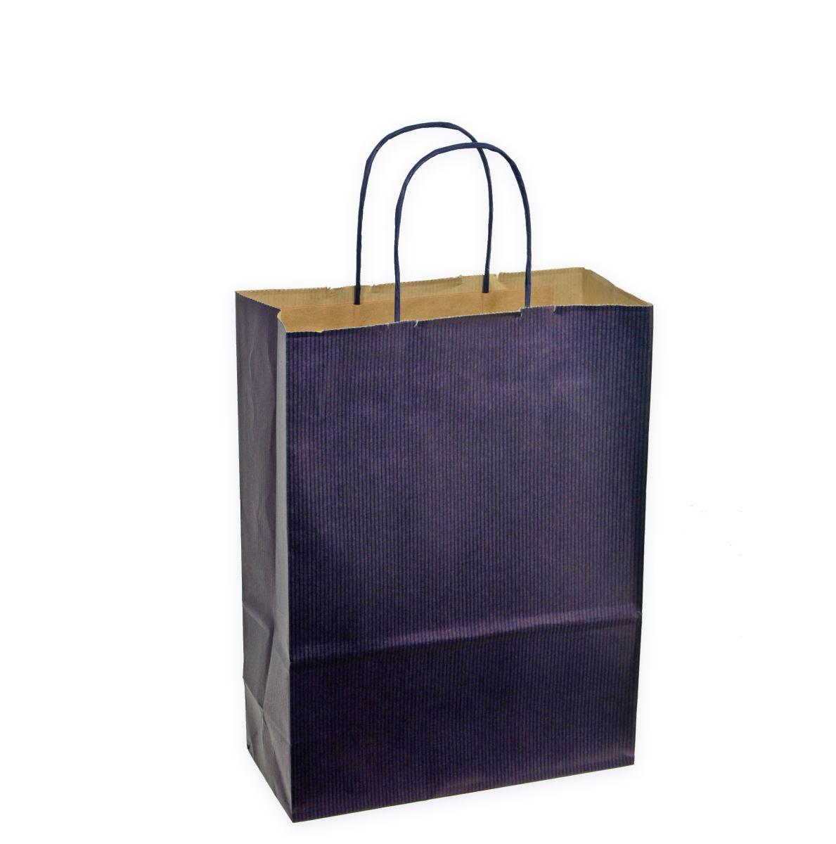 Shopper in carta h.29 x l.22 x p.10 cm colore eco blu notte