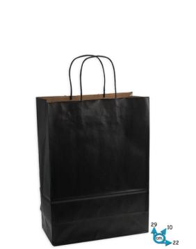 Shopper in carta h.29 x l.22 x p.10 cm colore nero