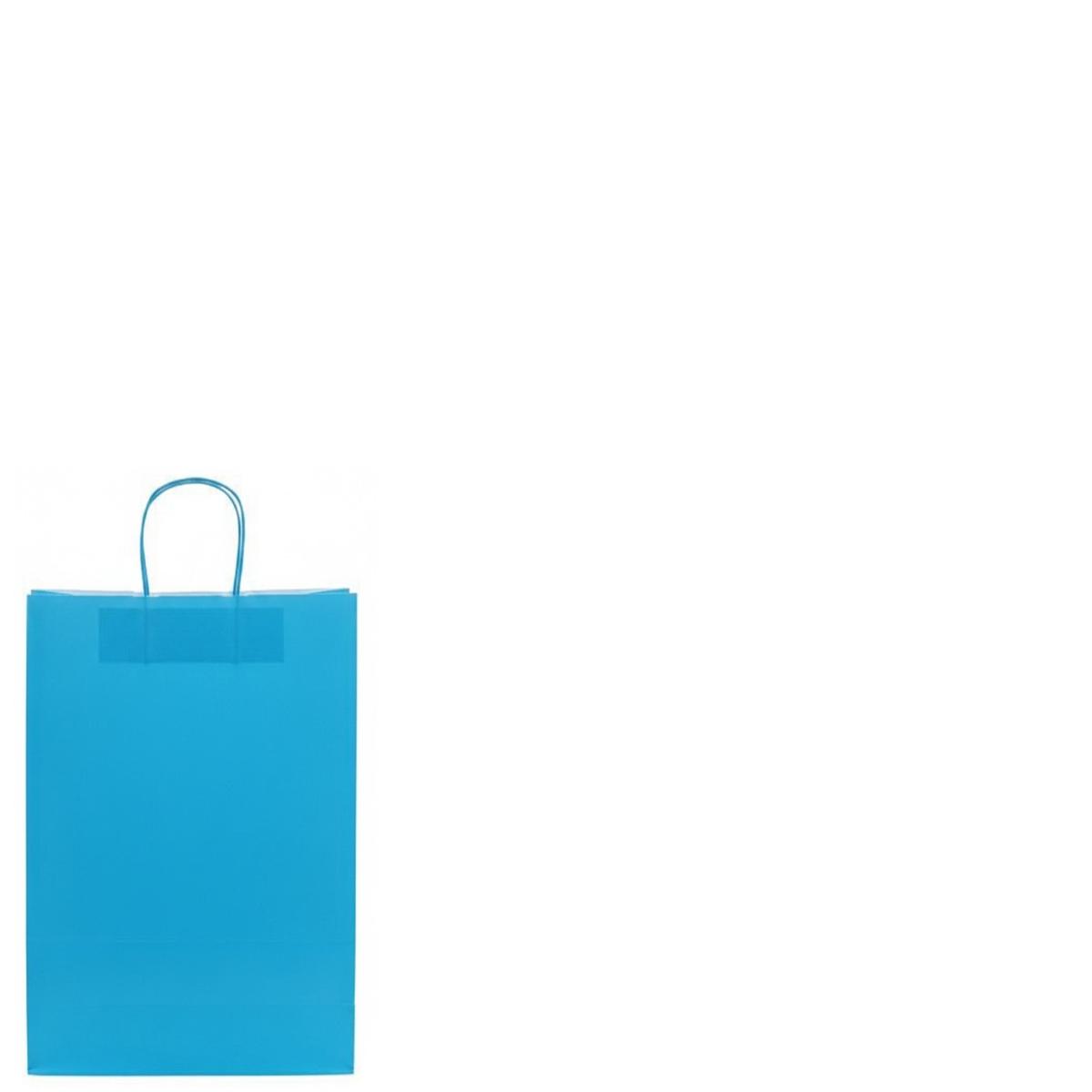 Shopper in carta h.29 x l.22 x p.10 cm colore turchese