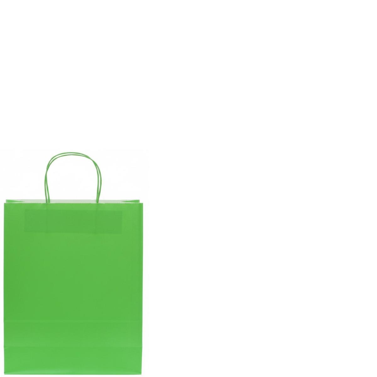 Shopper in carta h.29 x l.22 x p.10 cm colore verde chiaro
