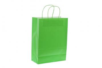 Shoppers in carta h29X l.22 X p10 colore verde chiaro