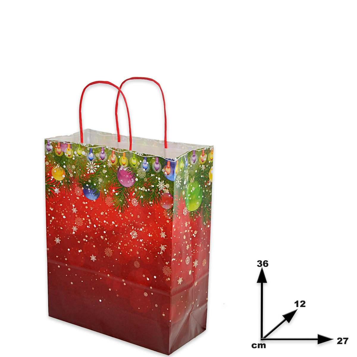 Shoppers carta f.to 27 x 12 x 37 decorations stella natale