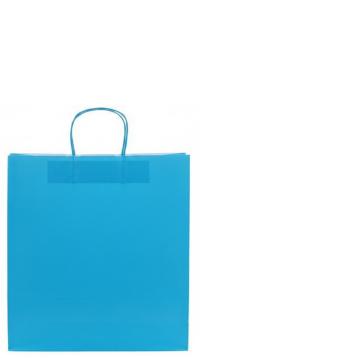 Shopper in carta h.37 x l.27 x p.12 cm colore turchese