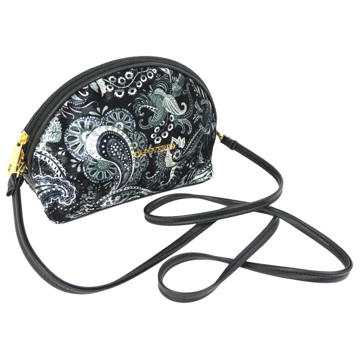 Tracollina donna in velluto fantasia pasley Capoverde Made in Italy