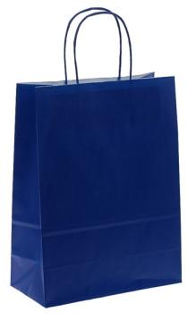 Shoppers carta H41 L36 P12 cm.colore blu elettrico