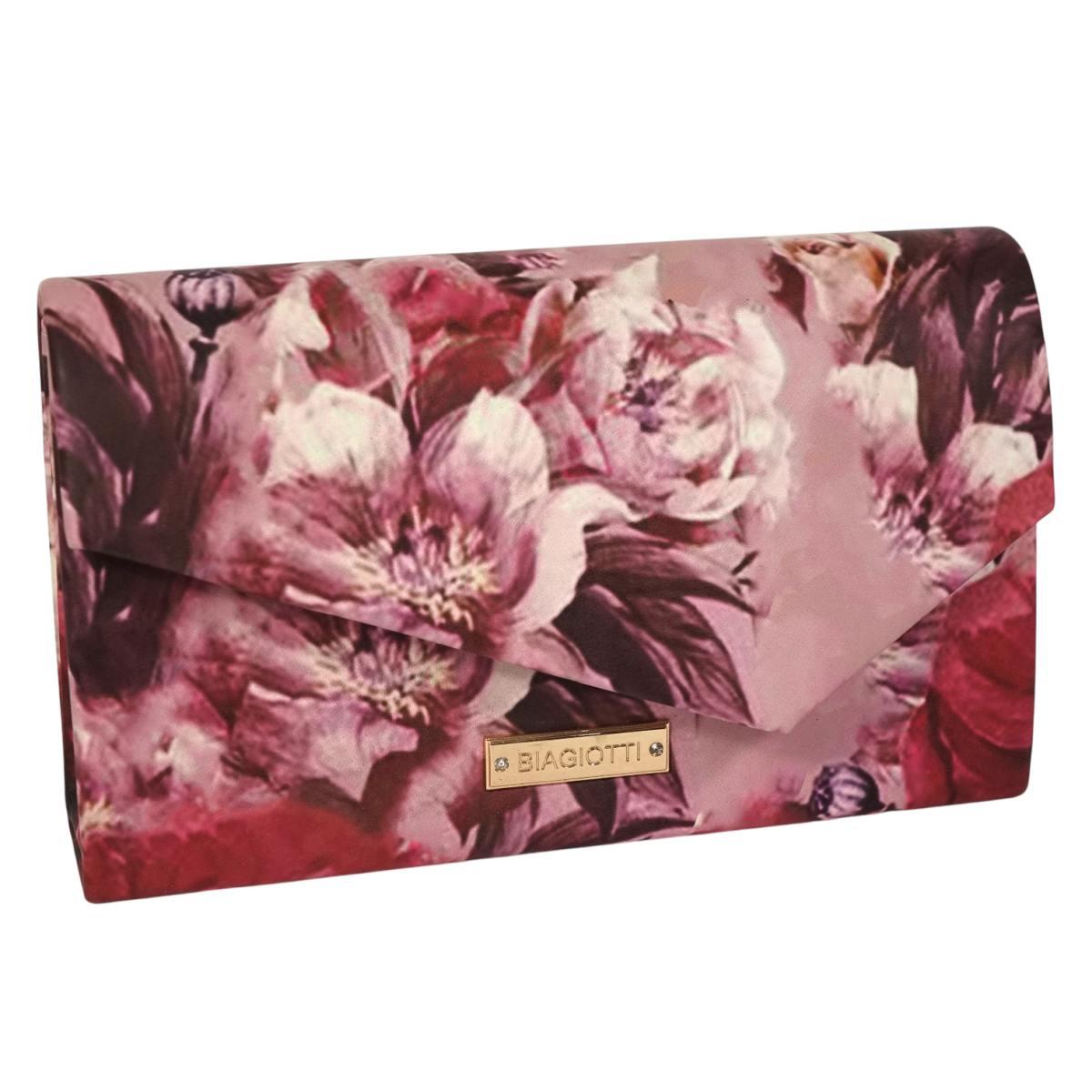 Pochette borsetta donna cerimonia stampa fiori Laura Biagiotti