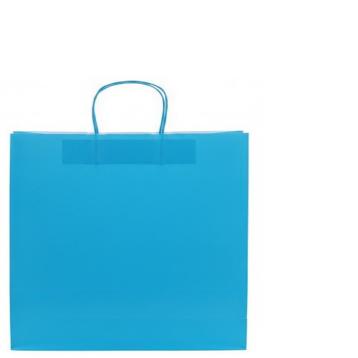 Shopper in carta h.41 x l.36 x p.12 cm colore turchese