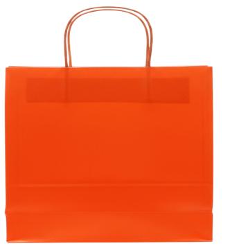 Shopper in carta h.49 x l.45 x p.15 cm colore arancione