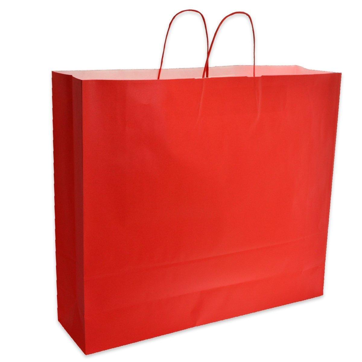 Shopper in carta h.49 x l.45 x p.15 cm colore rosso