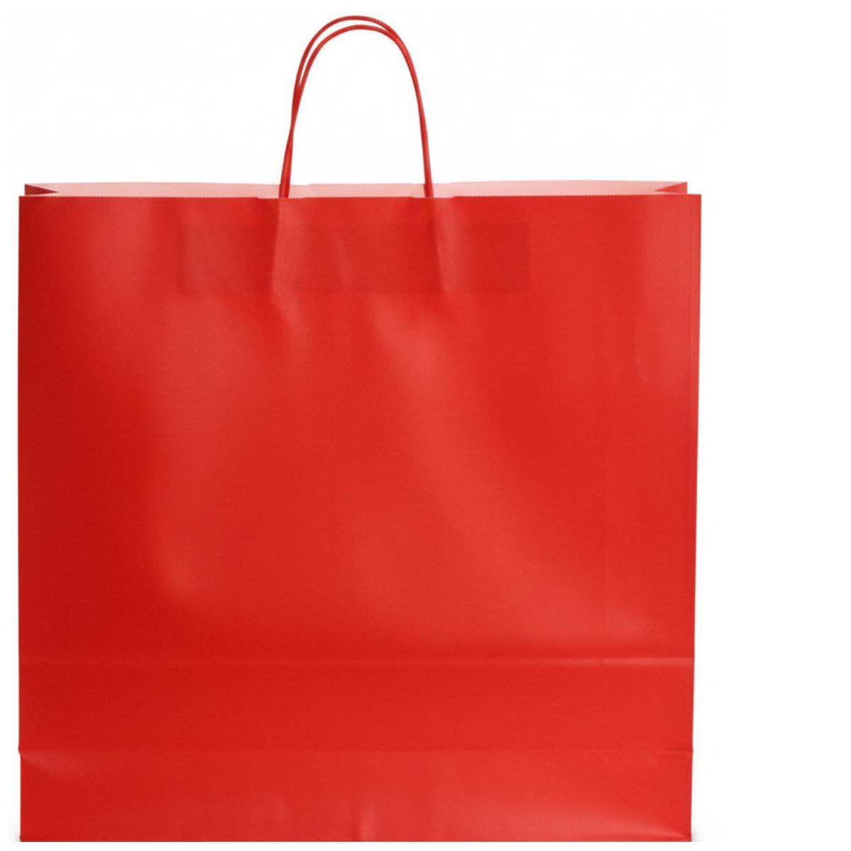 Shopper in carta h.49 x l.45 x p.15 cm colore rosso