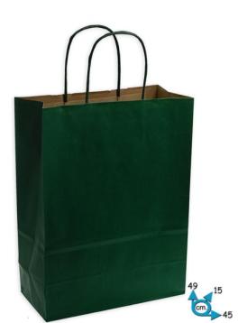 Shoppers carta h49 x l45 x p15 cm colore verde scuro