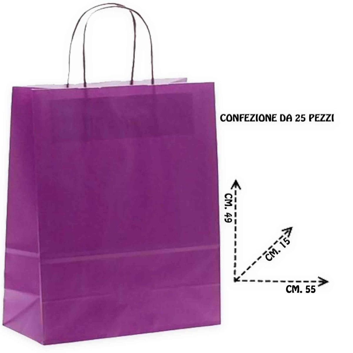 Shoppers carta colore viola h49 x l 55 x p15