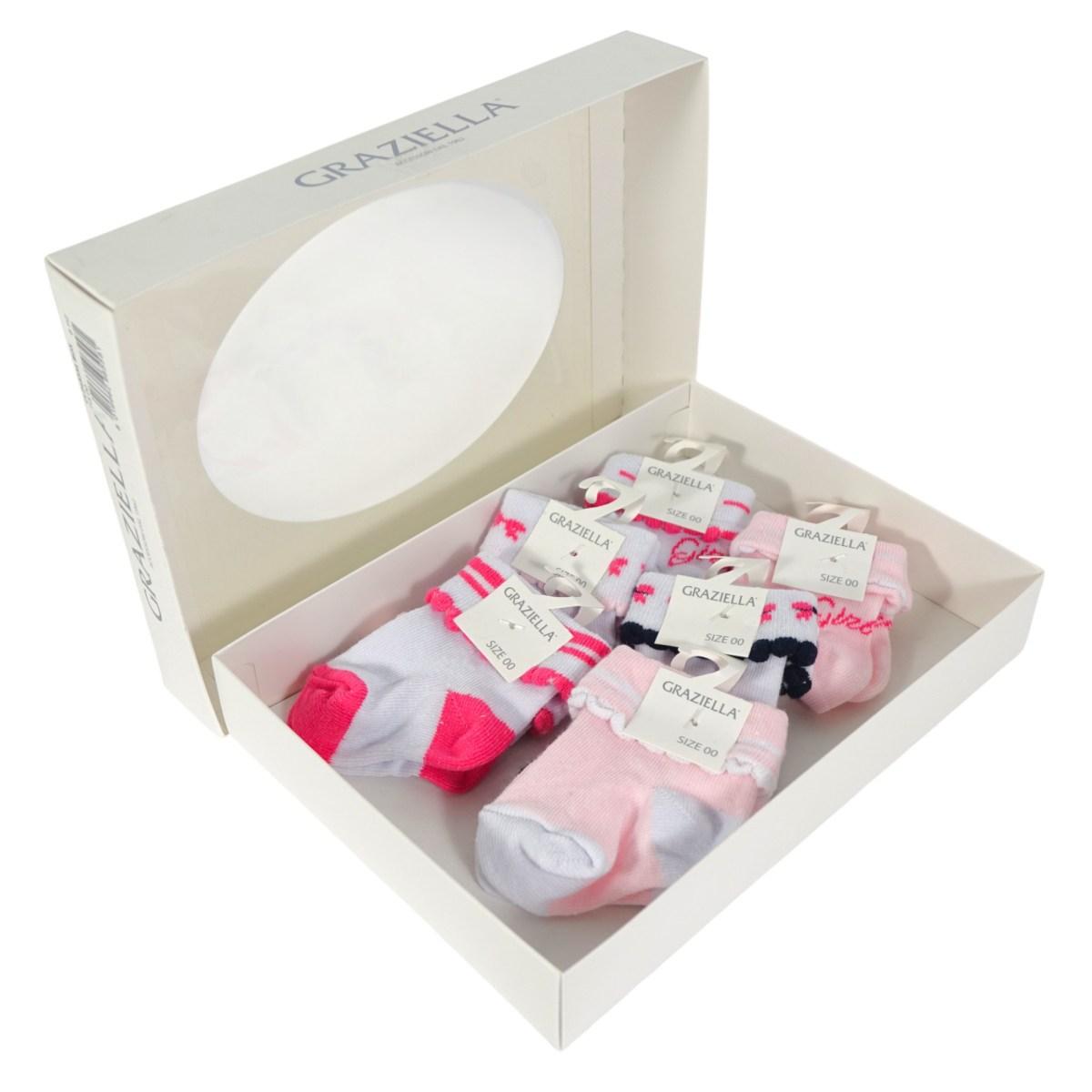 Box 6 paia calzini bimba Graziella