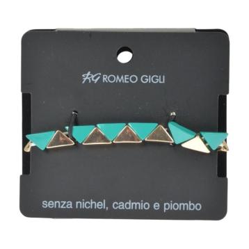 Bracciale donna elasticizzato desgin geometrico turchese Romeo Gigli