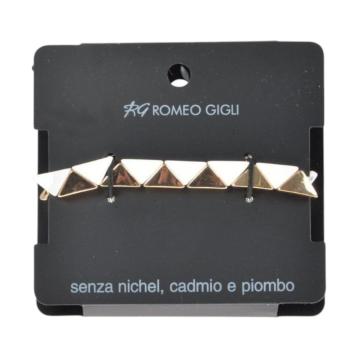 Bracciale donna elasticizzato design geometrico bianco Romeo Gigli