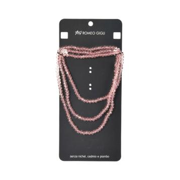 Collana donna lunga con pietre rosa Romeo Gigli