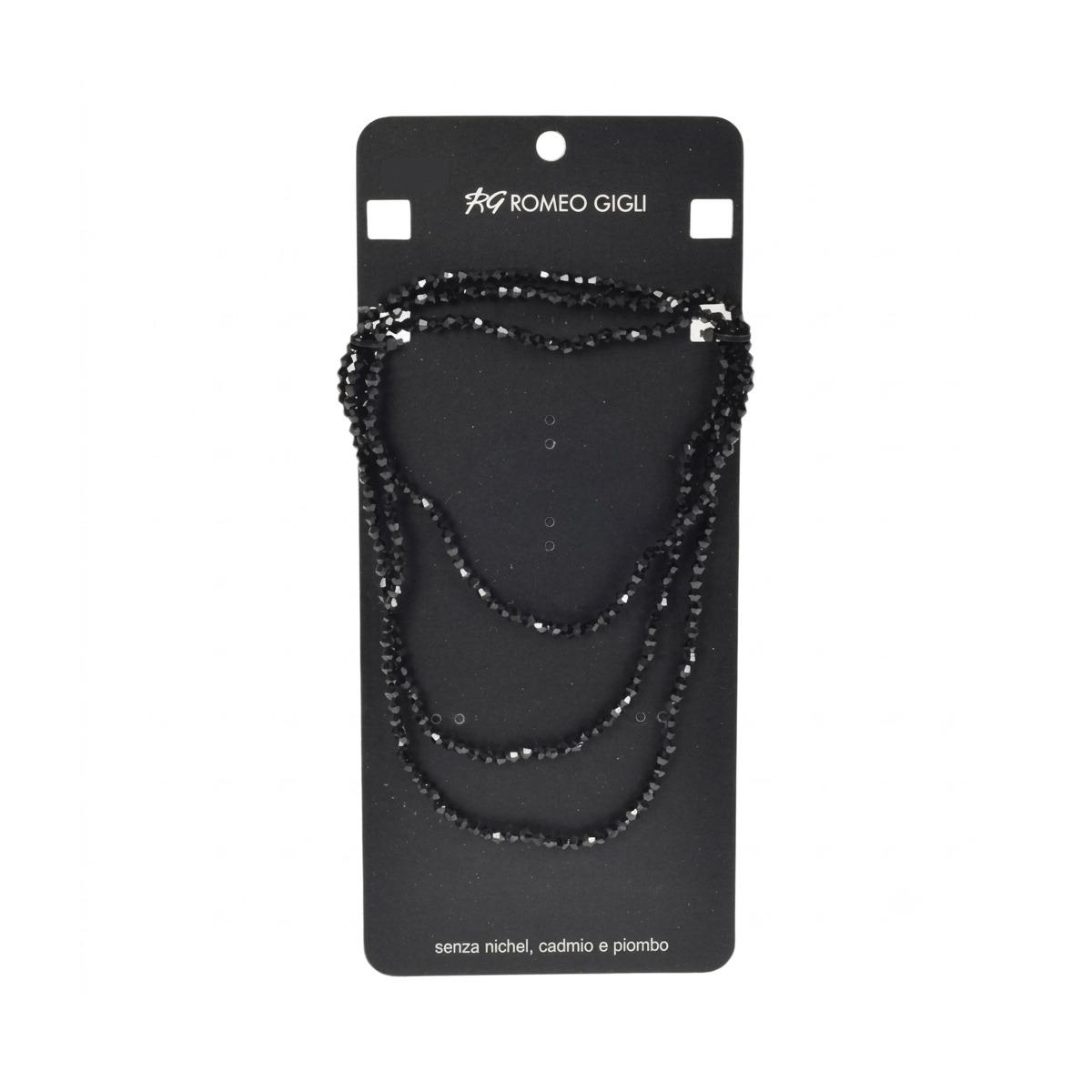 Collana donna lunga con pietre nere Romeo Gigli