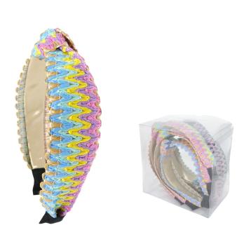 Cerchietto per capelli intrecciato multicolor Le Kikke