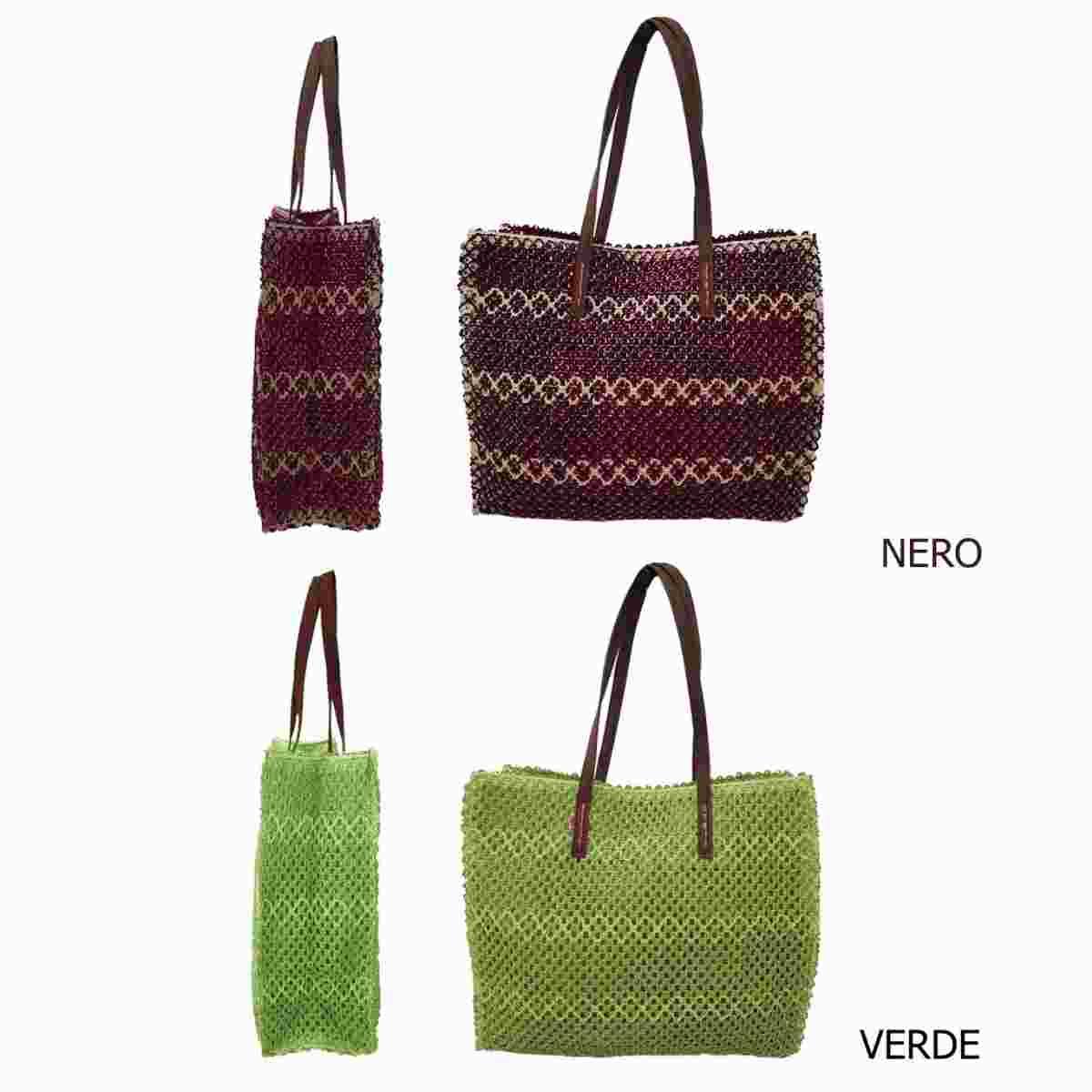 Borsa mare shopping bicolor Too Chic