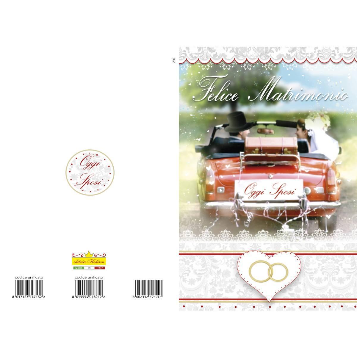 Biglietti felice matrimonio 2 soggetti