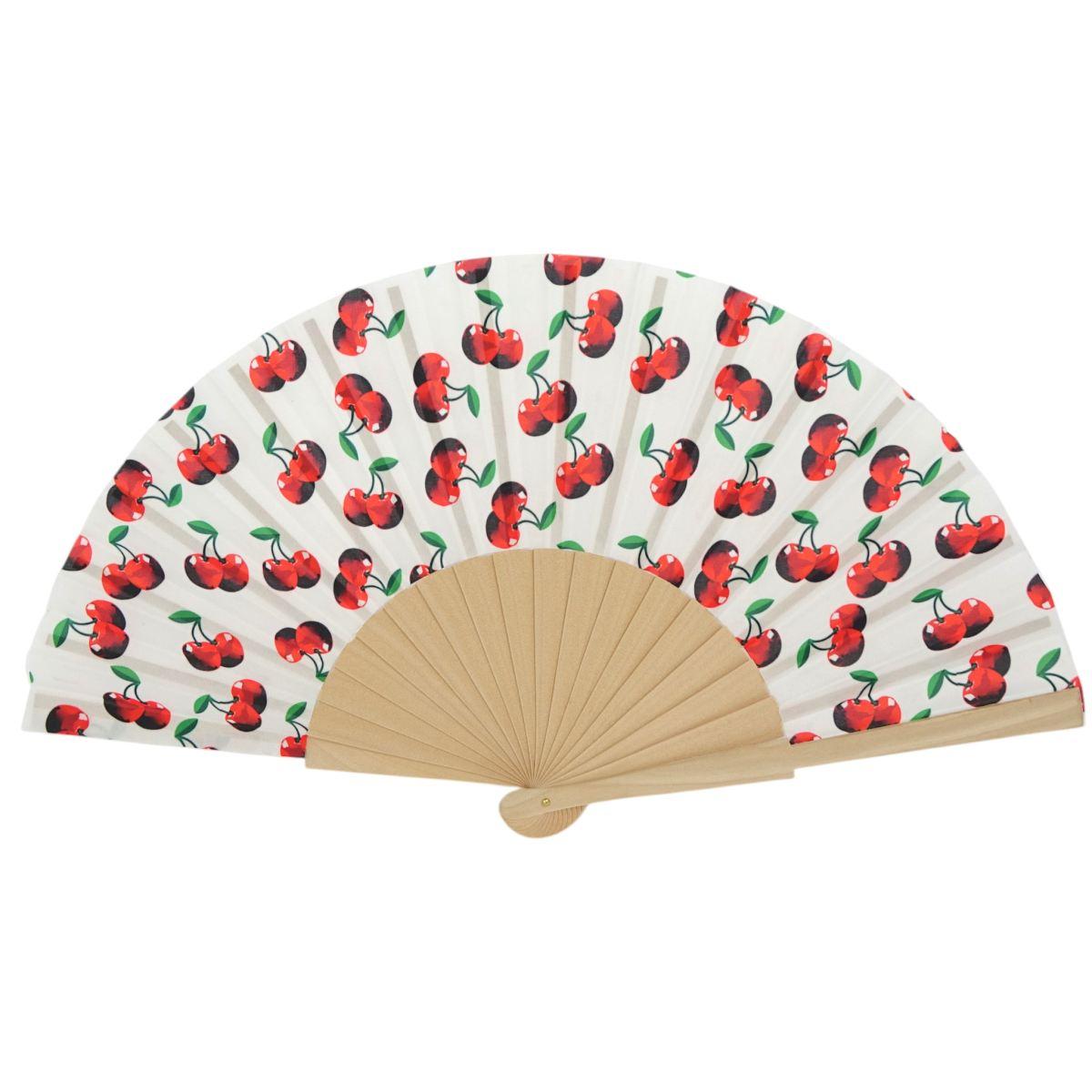 Ventaglio in tessuto fantasie assortite frutta d.43 cm