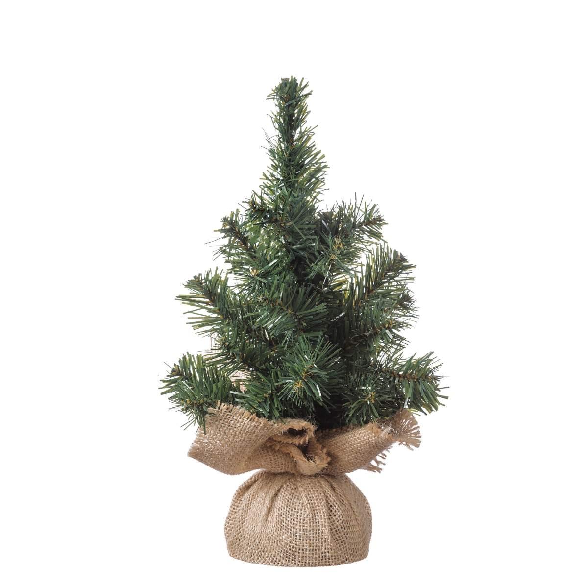 Albero di Natale con base in juta d9 x h30 cm