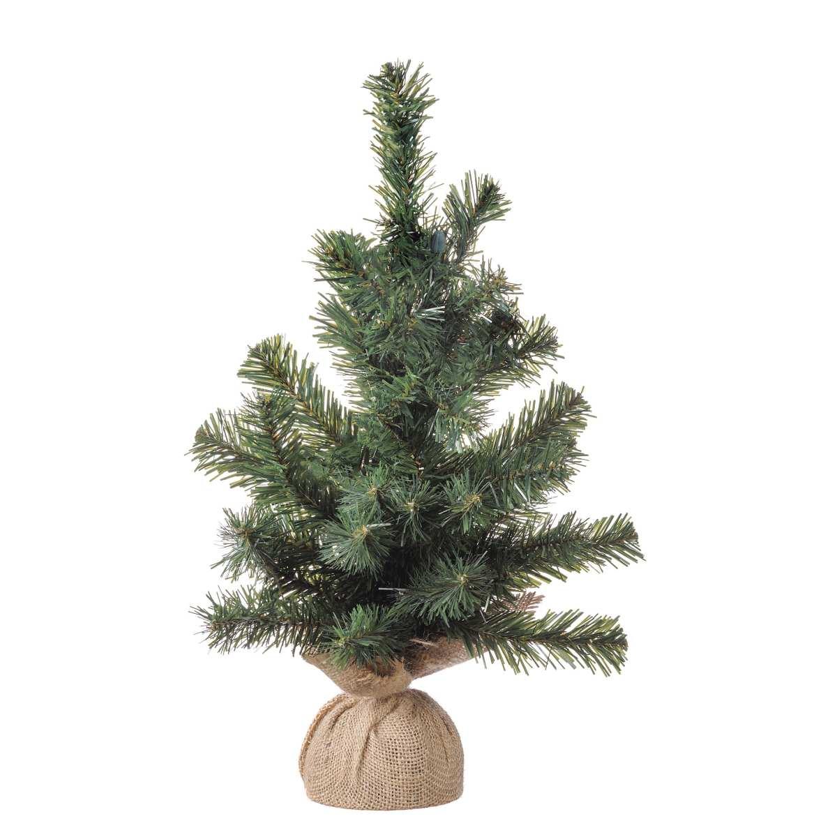 Albero di Natale con base in juta d9,5 x h45 cm