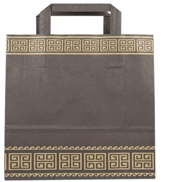 Shopper in carta h.49 x l.45 x p.15 fantasia atene manico piatto
