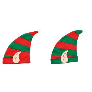 Cappello di Natale con orecchie da elfo ass. 2 colori 30x33cm
