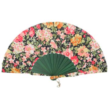 Ventaglio in seta stampa floreale