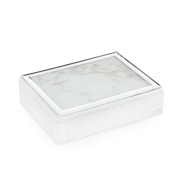 Portagioie bianco carrara 20x25 cm