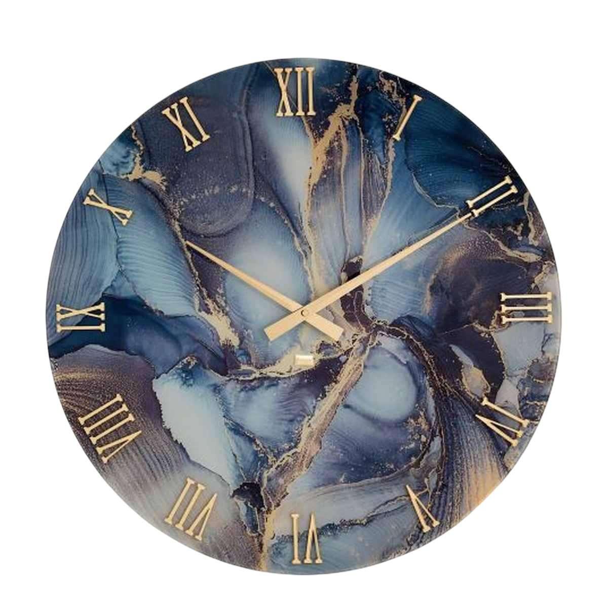 Orologio da parete in vetro temperato Ocean D.80 cm