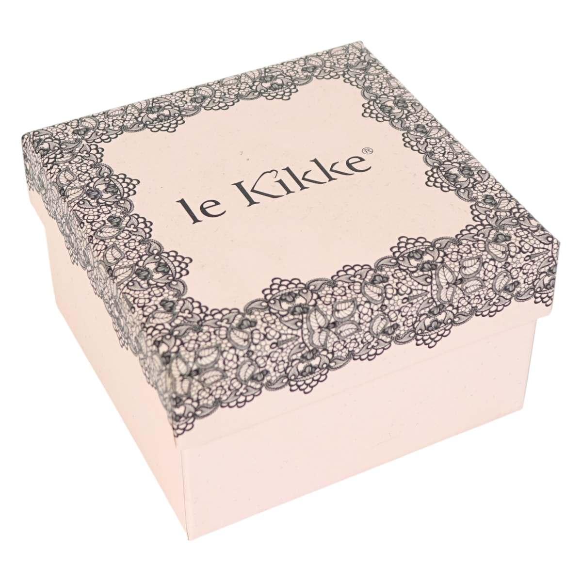 Orologio da polso analogico donna con cinturino in metallo ed elastico fermacoda con brillantini Le Kikke