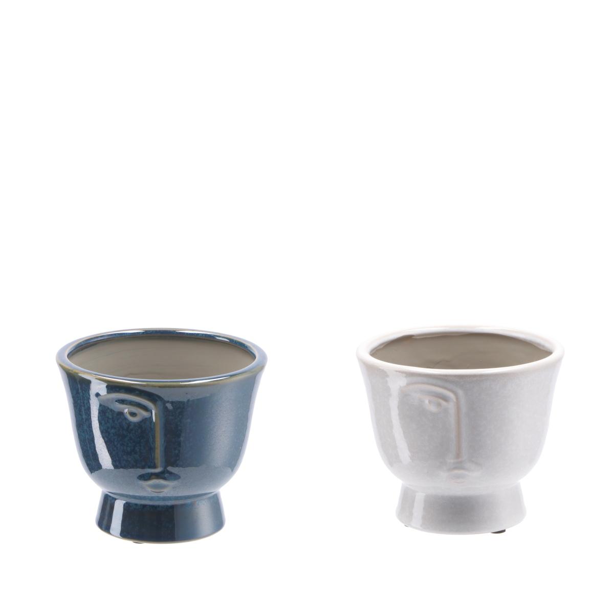 Vaso in ceramica Marty modello viso d14,5 x h12 cm