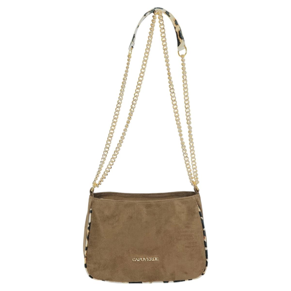 Borsetta donna in camoscio e leopardo Capoverde Made in Italy